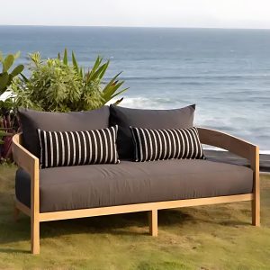 Melbourne Teak Outdoor Lounge Bench 2 Seater