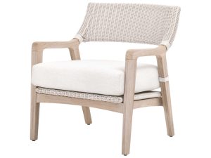 Osya Woven Teak Lounge Chair with Cushion – Luxury Outdoor Patio Furniture Factory Price