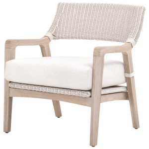 Osya Woven Teak Lounge Chair with Cushion – Luxury Outdoor Patio Furniture Factory Price