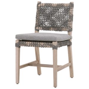 Charista Dining Chair With Woven Rope And Cushion - Luxury Garden Furniture