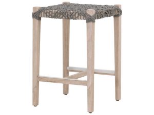 Charista Backless Stool With Woven Rope - Premium Patio Furniture At Affordable Price