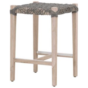 Charista Backless Stool With Woven Rope - Premium Patio Furniture At Affordable Price