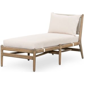 Davinci Teak Outdoor Sun Lounge with Cushion and Natural Rope – Luxury Garden Furniture Factory Direct Indonesia